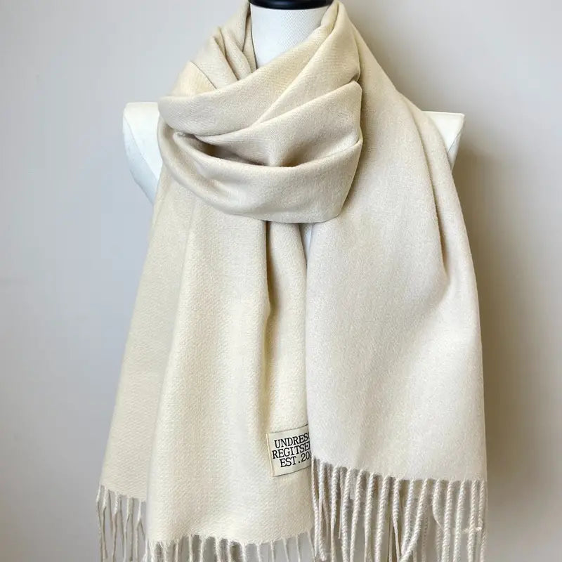 Écharpe Réversible Bicolore Ultra Douce Blanche - Chaleur et Polyvalence