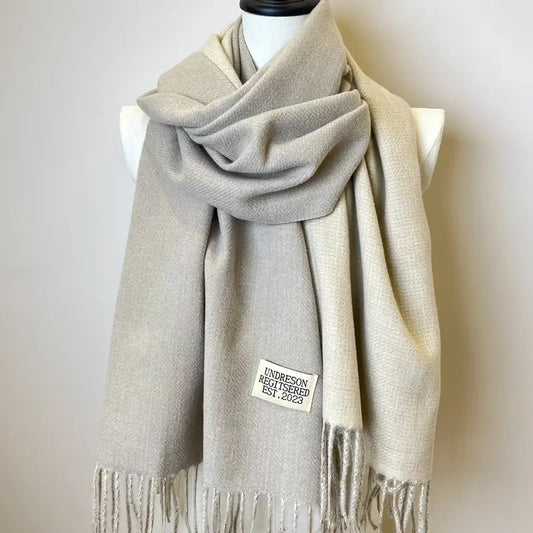 Écharpe Réversible Bicolore Ultra Douce Gris clair - Chaleur et Polyvalence