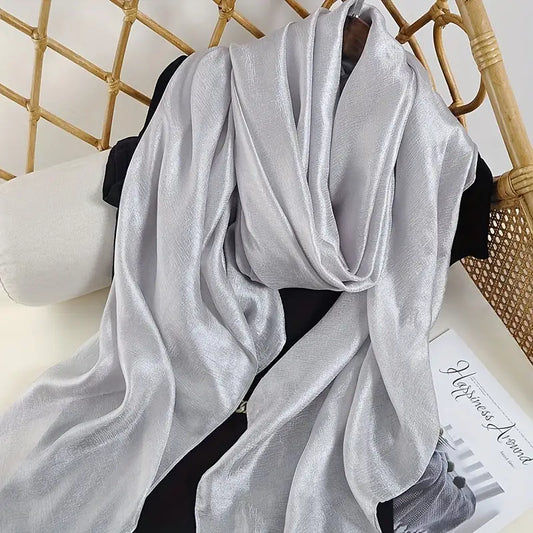 Foulard en lin naturel léger gris - Élégance raffinée et confort pour toutes les saisons