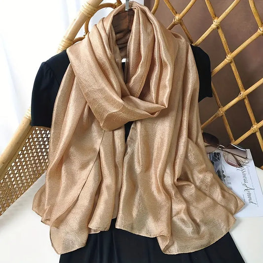 Foulard en lin naturel léger kaki - Élégance raffinée et confort pour toutes les saisons
