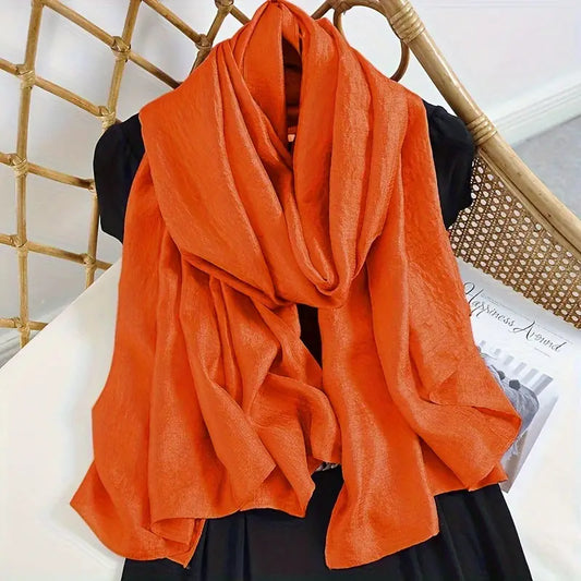 Foulard en lin naturel léger orange - Élégance raffinée et confort pour toutes les saisons